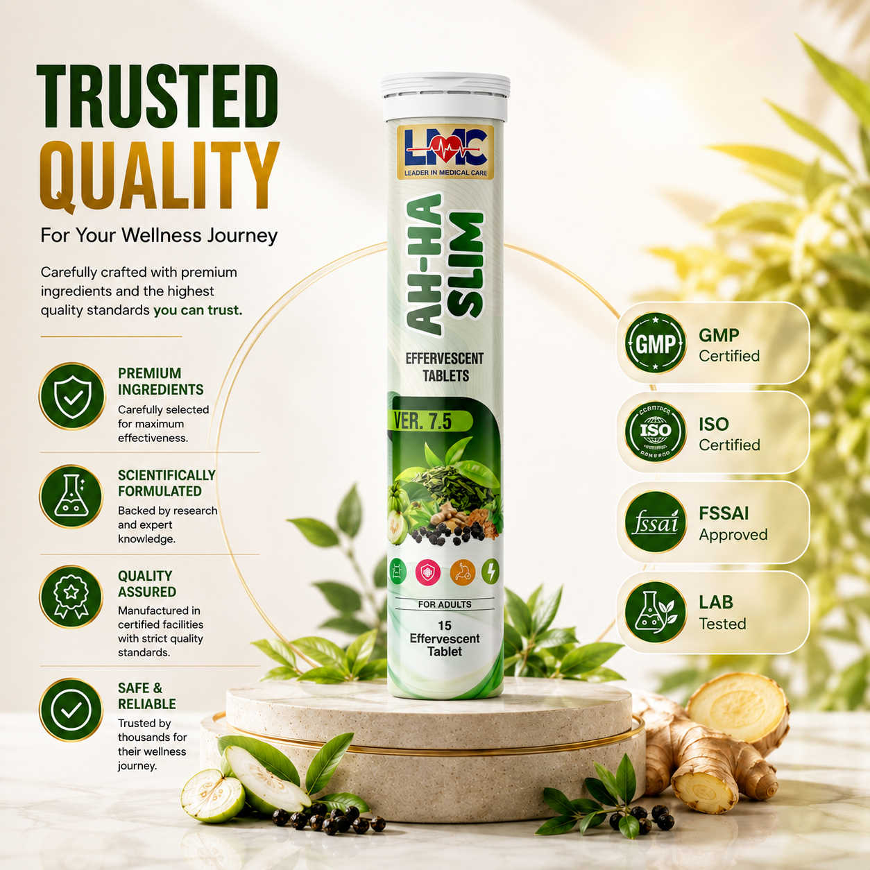 AH-HA Slim Effervescent Tablets – Daily Wellness & Healthy Weight Management Support
