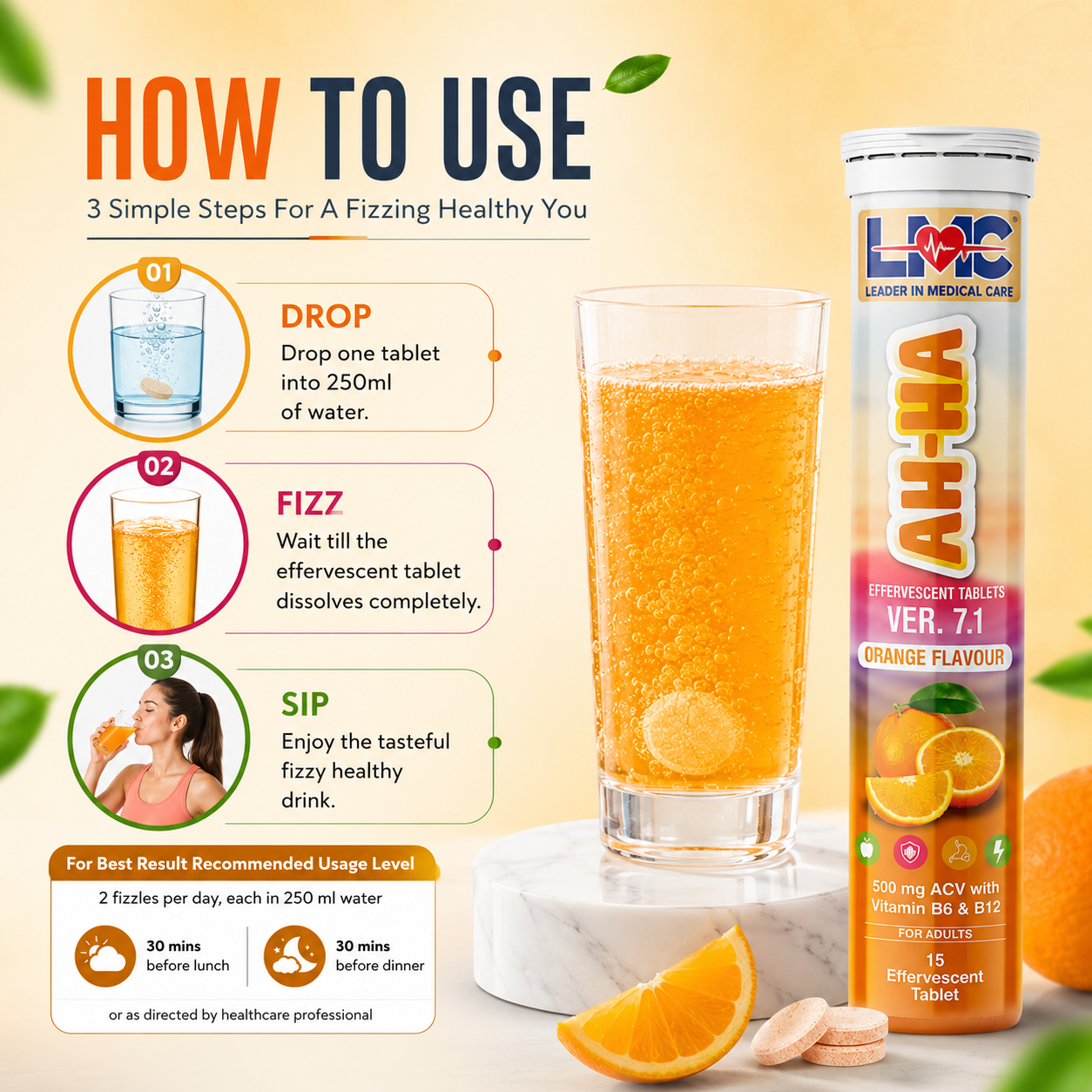 AH-HA ACV TABLET ORANGE FLAVOUR VER.7.2