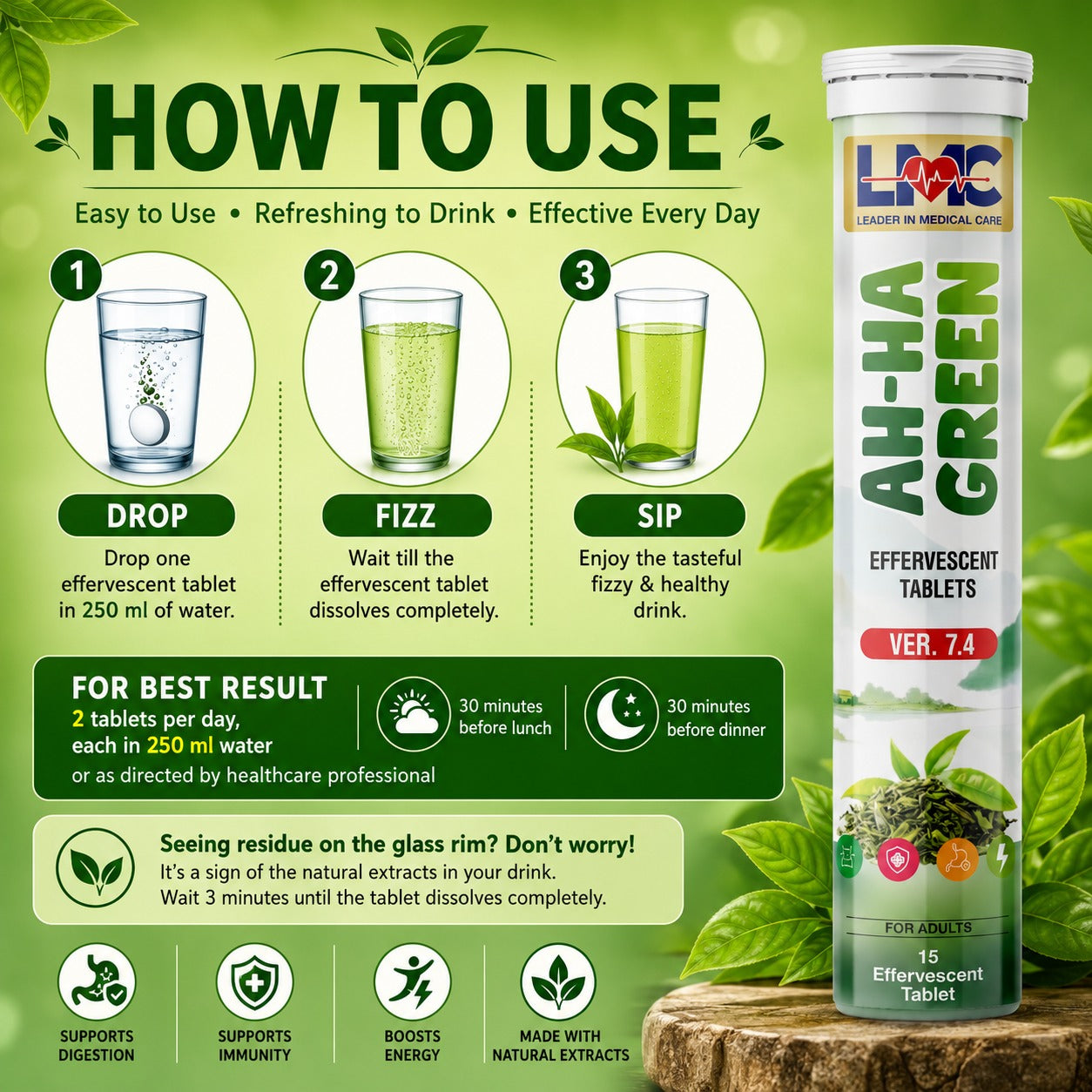 🍃 AH-HA GREEN TEA A Refreshing Sip of Everyday Wellness ✨