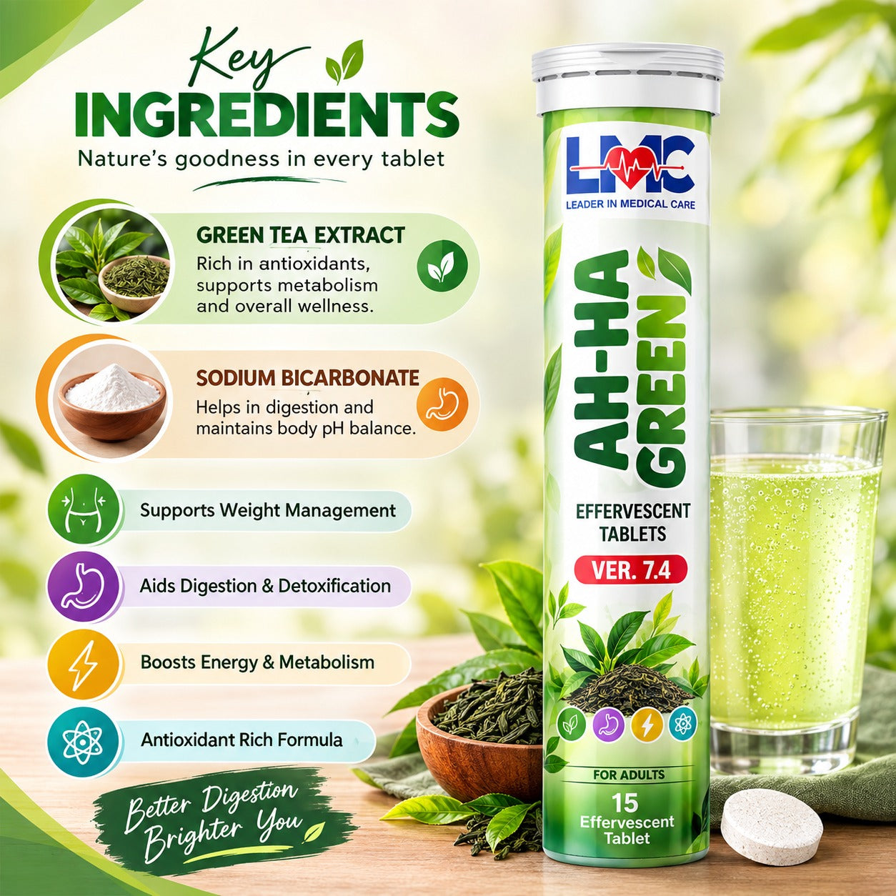 🍃 AH-HA GREEN TEA A Refreshing Sip of Everyday Wellness ✨